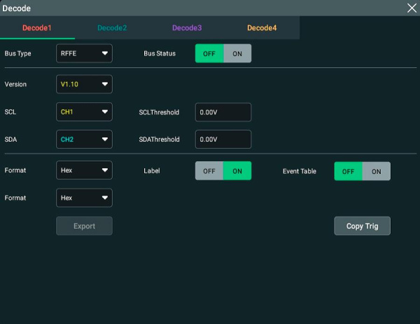 Декодирование и анализ сигналов шины последовательной передачи данных стандарта MIPI-RFFE Rigol DS70000-RFFEA купить по низкой цене | МАКСПРОФИТ